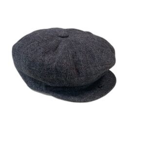 Ornella **italy** Grey Wool & Cashmere Blend Newsboy Golf Cap Hat - **Vintage**